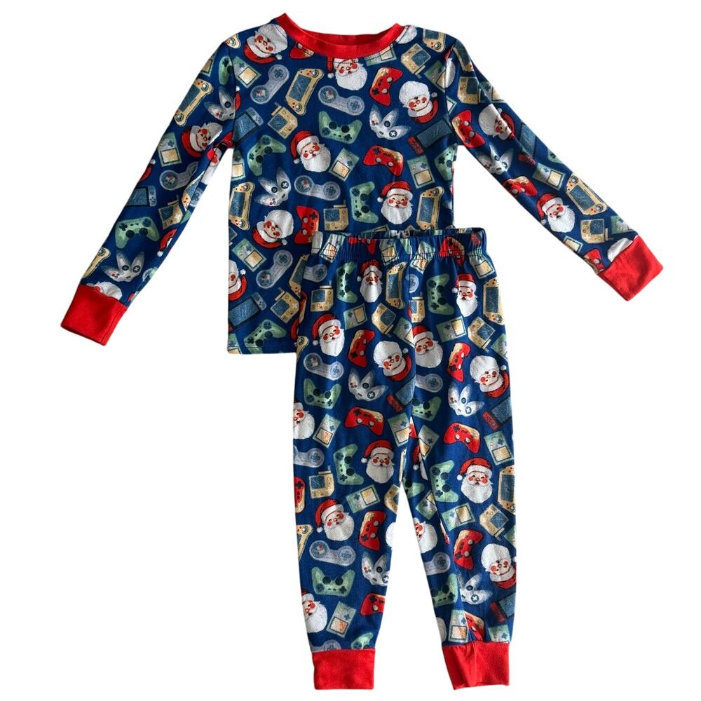 Tahari Boys Christmas Santa Gamer Pajama Set Video Game 3T
